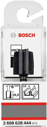 1 x PRO yiv frezesi, düz, çift kenarlı (yumuşak ahşap, sert ahşap, çap 19 mm, profesyonel aksesuar el frezesi, kenar frezesi)
