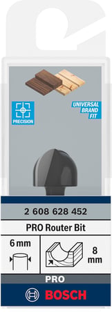6mm Şaftlı Dayamaklı Fitil Freze Ucu 6 * 15,9 * 45 2608628452