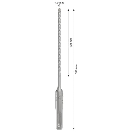 Professional Accessories SDS-Plus-5X Kırıcı Delici Ucu, 4 * 160 mm, 1 Adet