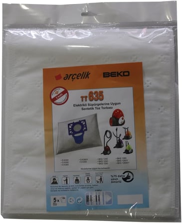 - Beko Bks 1260 Elektrikli Süpürgeye Uygun Sentetik Toz Torbası