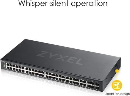 48-Port Yüksek Güçlü Gigabit Ethernet Hibrit Bulut Akıllı Yönetilen Anahtar | 44x RJ-45 + 4X RJ-45/SFP Bağlantı Noktası + 2 SFP | Metal | Sınırlı Ömür (GS1920-48v2)