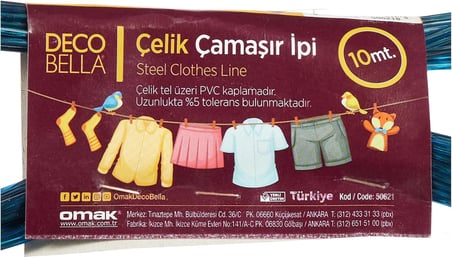 Çamaşır İpi Çelik 10mt