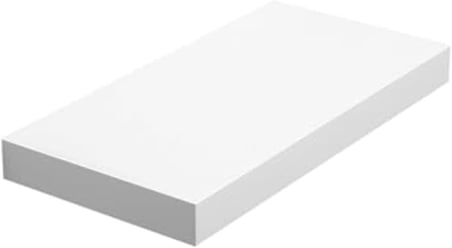 Duvar Rafı, kitaplar, resimler, dekorasyon, asılı Raf, 40 x 20 x 3,8 cm, ofis Rafı, MDF, Oturma Odası, mutfak, Koridor, Yatak Odası, banyo için, beyaz LWS24WT