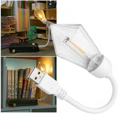 USB Tip LED Işık, Ekonomik Tasarruflu, Gece Aydınlatma, Powerbank ile Seyyar Kullanım, Esnek Gövdeli Gün Işığı Masa ve Kitap Okuma Lambası (MODEL-1)