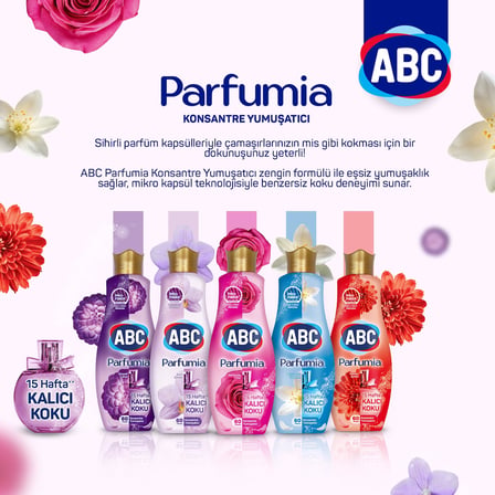 DETERJAN Parfumia Konsantre Yumuşatıcı Romantik Gül (Pembe) 1440 Ml