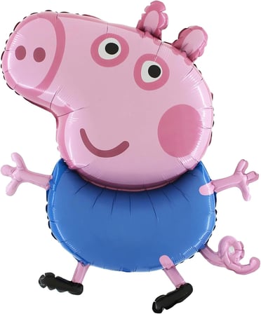37" Dev JUMBO BOYUTU PEPPA Domuz-PEPPA VEYA GEORGE FOIL BALONU - ÇOCUK PARTİ BALONLARI (GEORGE PIG)