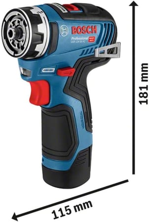 Professional 12 V Sistem Akülü Matkap GSR 12V-35 FC - FlexiClick Sistemi (2 x 3.0 Ah Akü Dahil, Hızlı Şarj Cihazı GAL 12V-40, 4 x Başlık, L-BOXX)