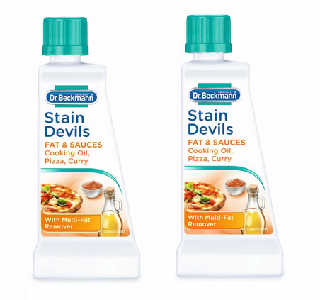 Beckmann Leke Şeytanları Yağ ve Soslar Yemeklik Yağ, Pizza & Köri Lekesi Çıkarıcı (2 x 50ml)