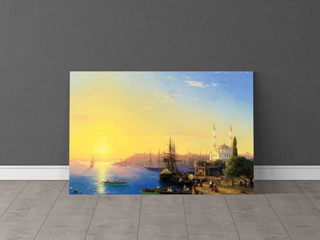 Aivazovsky-Konstantinopolis (İstanbul) ve Boğaziçi'ne Bakış Kanvas Tablo, 60x100 Cm
