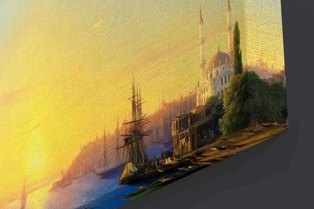 Aivazovsky-Konstantinopolis (İstanbul) ve Boğaziçi'ne Bakış Kanvas Tablo, 60x100 Cm