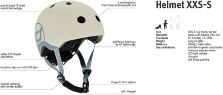& Ride and Helmet Bebek Kaskı XXS-S Açık Gri 181206-96360