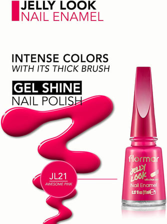 Look Yüksek Pigmentli & Parlak Bitişli Jel Görünümlü Oje