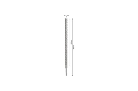 1x PRO SDS plus-5X Kırıcı Delici Delme Ucu (Donatılı Beton, Beton, Ø 20,00 mm, Professional Aksesuar Kırıcı Delici)