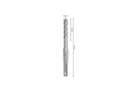 1x PRO SDS plus-5X Kırıcı Delici Delme Ucu (Donatılı Beton, Beton, Ø 8,00 mm, Professional Aksesuar Kırıcı Delici)