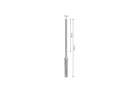 1x PRO SDS plus-5X Kırıcı Delici Delme Ucu (Donatılı Beton, Beton, Ø 5,50 mm, Professional Aksesuar Kırıcı Delici)