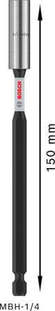 1x PRO Standard Bit Holder Impact, 150 mm