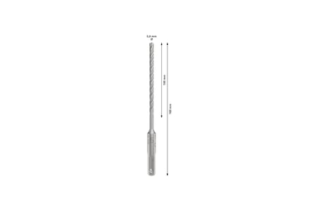 1x PRO SDS plus-5X Kırıcı Delici Delme Ucu (Donatılı Beton, Beton, Ø 5,00 mm, Professional Aksesuar Kırıcı Delici)
