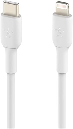 USB-C - Lightning Kablosu (Hızlı Şarj Kablosu) Hızlı Şarj MFi Sertifikalı USB-C Kablosu (Beyaz, 1 m)