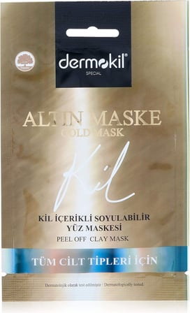 Kil İçerikli Soyulabilir Gold Maske