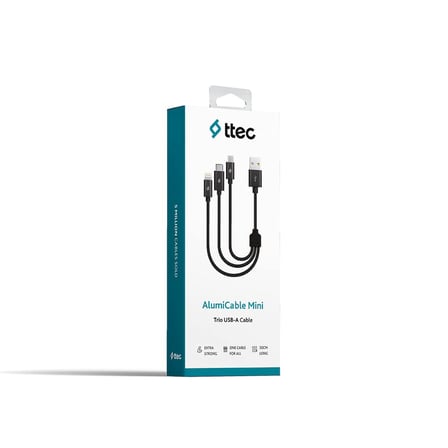 Lightning Micro USB 30cm Şarj Kablosu, Siyah