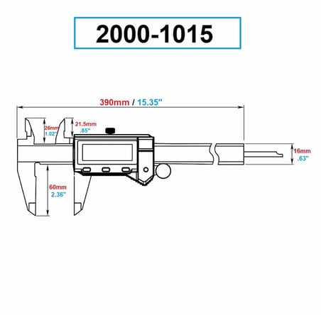 300 mm / 0-12" Ip54 Su Geçirmez Dijital Kumpas