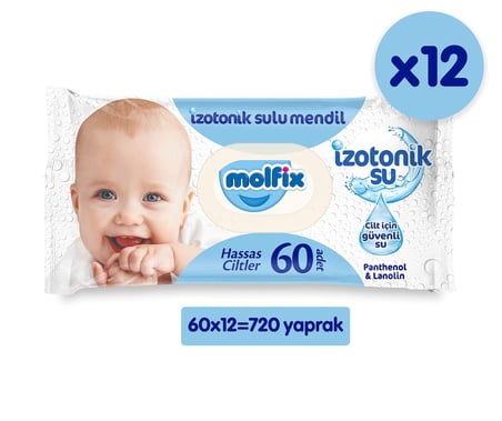 Izotonik Sulu Islak Mendil Hassas Ciltler 720 Adet