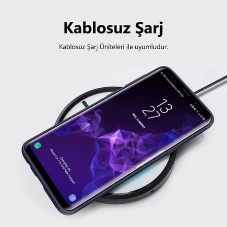 Samsung Galaxy A50 İçi Kadife Soft Logosuz Lansman Silikon Kılıf - Lila