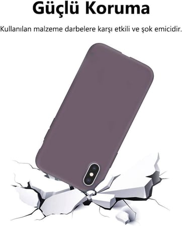 Samsung Galaxy A50 İçi Kadife Soft Logosuz Lansman Silikon Kılıf - Lila