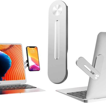 Cep Telefonu için Mıknatıslı Telefon Standı Çoklu Ekran Yan Desteği Ayarlanabilir Telefon Tutacağı Dizüstü Bilgisayar Uzatma Manyetik Telefon Montaj Braketi