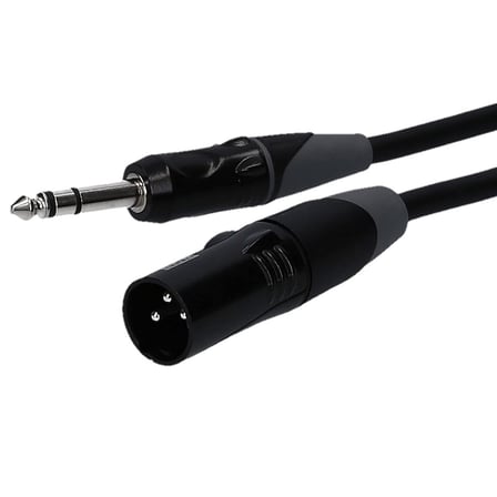 3 M XLR Erkek - 1/4 "Fiş 3 Kutuplu Mikrofon Kablosu 3 Pimli Analog Ve Cırt Cırtlı AES