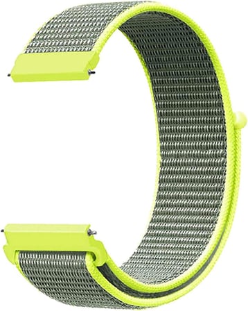 Huawei Watch GT2 46mm için Hasırlı Kordon Woven Sport Loop Sarı [Watch GT2 46mm ile Uyumlu Kordon - Sarı]