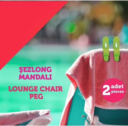 Şezlong Mandalı - Plaj Havlu Mandalı (Lacivert)