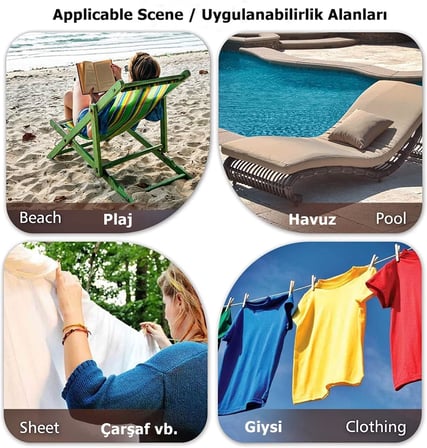 Şezlong Mandalı - Plaj Havlu Mandalı (Lacivert)