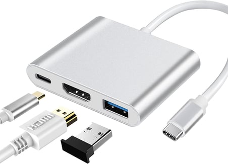 Type-C to 4K Ultra Full HD HDMI USB-C Tak Çalıştır Macbookile ipadile telefon ile uyumlu Görüntü Aktarım Kablosu-1.8m