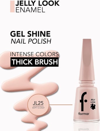 Jel Görünümlü Parlak Oje (uçuk Pembe) - Jelly Look Nail Enamel - Jl25 Soft Cloud - 8690604282197