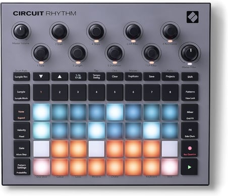 Circuit Rhythm Groovebox Synthesizer: Beats Yapmak ve Performans Sergilemek İçin 8 Örnek Parçaya Sahip Sampler ve Groovebox