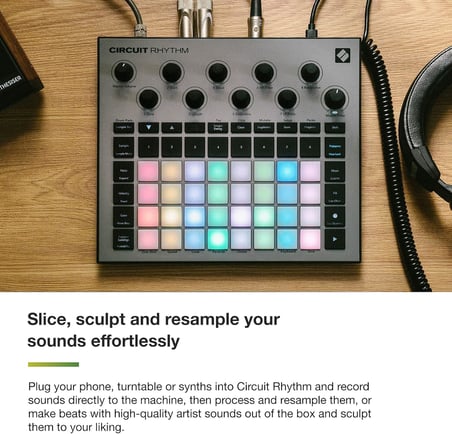 Circuit Rhythm Groovebox Synthesizer: Beats Yapmak ve Performans Sergilemek İçin 8 Örnek Parçaya Sahip Sampler ve Groovebox