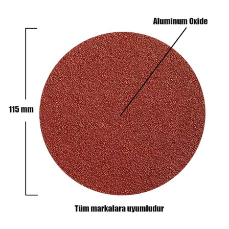 50 Adet Cırt Zımpara Spiral Avuç Taşlama 115 mm 80 Kum
