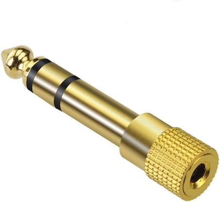 6.3 mm Erkek- 3.5 mm Dişi Stereo Çevirici Gold