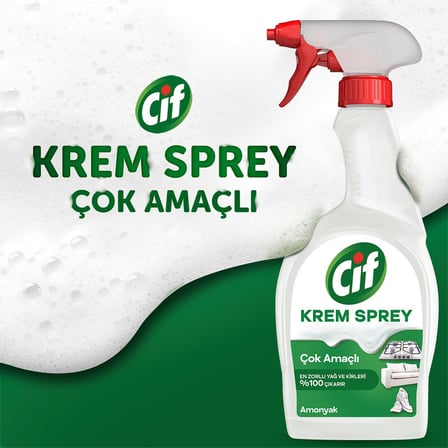 Krem Sprey Cok Amacli Amonyak Yuzey Temizleyici Yag Ve Kir Cikarici 750 Ml