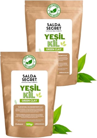 Kil Doğal Yüz Maskesi 500 gr X 2 Adet Toz - Kil Maskesi - Indian Healing Clay