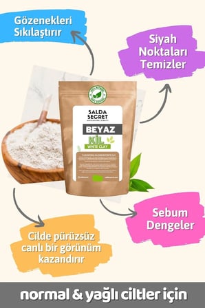 Kil Doğal Yüz Maskesi 1000 gr X 2 Adet Toz - Kil Maskesi - Indian Healing Clay