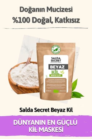 Kil Doğal Yüz Maskesi 1000 gr X 2 Adet Toz - Kil Maskesi - Indian Healing Clay