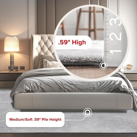 Loni Katı Makinede Yıkanabilir Tüylü Parça Halı - 2x6 Makinede Yıkanabilir Yolluk Tüylü Halı Geçiş Açık Gri/Fildişi Halılar Oturma Odası Yatak Odası Yemek Odası Kreş Giriş Koridoru için