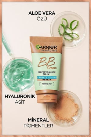 BB Krem Mucizevi Karma ve Yağlı Ciltler İçin Cilt Kusursuzlaştırıcı Orta Ton 40ml