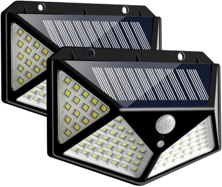 Enerjili Bahçe Lambası 100 Led Bahçe Aplik Solar Bahçe Lambası 1410