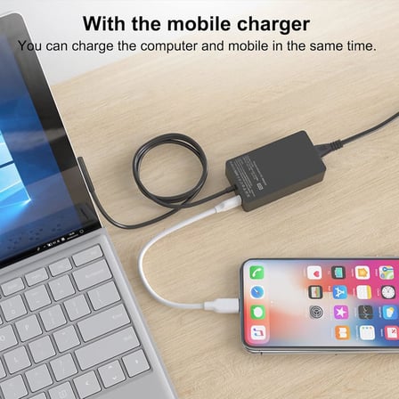 Şarj cihazı 65 W 15 V 4A (65 W, 44 W, 36 W için) güç kaynağı adaptörü Microsoft Surface Surface şarj kablosu Surface Laptop1/2/3, Surface Pro 3/4/5/6/7/X, Surface Book1/2 Surface Go, USB portlu
