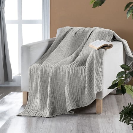 Çift Taraflı Süper Yumuşak Nefes Alabilen Dört Mevsim Throw Koltuk Şalı 140x190cm | Koltuk Örtüsü | 140x190 cm Yatak Örtüsü (Antrasit)