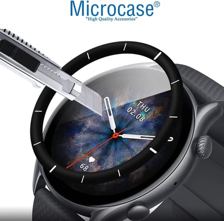 Amazfit GTR 3 Tam Kaplayan 3D Ekran Koruyucu Film - Siyah