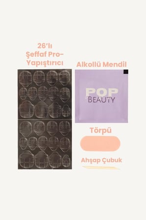 Beauty Takma Tırnak Pro Yapıştırıcı Seti (Pro Yapıştırıcı, Törpü, Ahşap Çubuk, Alkollü Mendil)